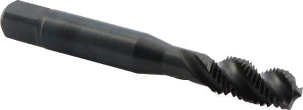 DORMER - 3/8-20 BSF 3 Flute Bottoming Spiral Flute Tap - High Speed Steel, Oxide Finish, 80mm OAL, Right Hand Flute, Right Hand Thread, Series E538 - Eagle Tool & Supply