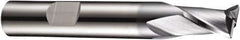 DORMER - 3.5mm Diam, 4mm LOC, 2 Flute Solid Carbide Keyway End Mill - Spiral Flute, AlCrN Finish, 6mm Shank Diam, 50mm OAL, 30° Helix, Centercutting - Eagle Tool & Supply