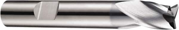 DORMER - 6mm Diam, 7mm LOC, 3 Flute Solid Carbide Keyway End Mill - Spiral Flute, AlCrN Finish, 6mm Shank Diam, 54mm OAL, 30° Helix, Centercutting - Eagle Tool & Supply
