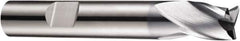 DORMER - 3.8mm Diam, 5mm LOC, 3 Flute Solid Carbide Keyway End Mill - Spiral Flute, AlCrN Finish, 6mm Shank Diam, 54mm OAL, 30° Helix, Centercutting - Eagle Tool & Supply