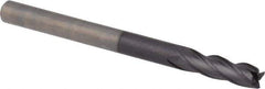 DORMER - 4 Flute Solid Carbide Roughing & Finishing Square End Mill - TiAlN Finish, Weldon Shank, 30° Helix, Centercutting, Regular Length - Eagle Tool & Supply