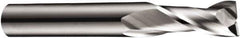 DORMER - 14mm, 30mm LOC, 14mm Shank Diam, 83mm OAL, 2 Flute, Solid Carbide Square End Mill - Single End, Bright Finish, Spiral Flute, 30° Helix, Centercutting, Right Hand Cut, Right Hand Flute, Series S902 - Eagle Tool & Supply