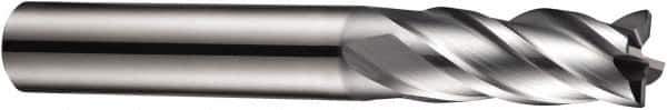 DORMER - 4 Flute Solid Carbide Roughing & Finishing Square End Mill - AlCrN Finish, Straight Shank, 35° Helix, Centercutting, Stub Length - Eagle Tool & Supply