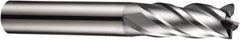 DORMER - 4 Flute Solid Carbide Roughing & Finishing Square End Mill - AlCrN Finish, Straight Shank, 35° Helix, Centercutting, Stub Length - Eagle Tool & Supply