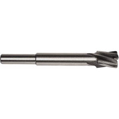 Union Butterfield - 17/32" Diam, 1/4" Shank, Diam, 4 Flutes, Straight Shank, Interchangeable Pilot Counterbore - Eagle Tool & Supply