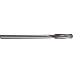 Chucking Reamer: 5/64″ Dia, 3″ OAL, 3/4″ Flute Length, Straight Shank, High Speed Steel 4 Flute, RH