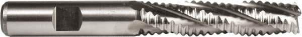 Union Butterfield - 1/2" Diam, 2" LOC, 4 Flute Cobalt Roughing & Finishing Square End Mill - Uncoated, 4" OAL, 1/2" Shank Diam, Weldon Shank, 30° Helix, Non-Centercutting, Long Length - Eagle Tool & Supply
