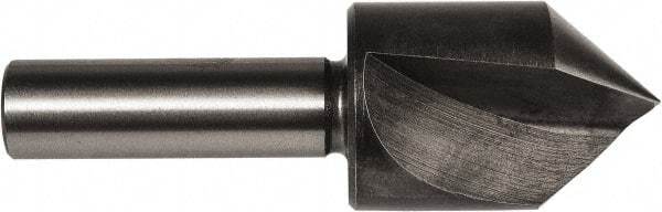 Union Butterfield - 1-1/2" Head Diam, 1/2" Shank Diam, 1 Flute 90° High Speed Steel Countersink - Bright Finish, 3-7/8" OAL, Single End, Straight Shank, Right Hand Cut - Eagle Tool & Supply