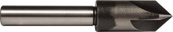 Union Butterfield - 5/8" Head Diam, 1/2" Shank Diam, 4 Flute 82° High Speed Steel Countersink - Bright Finish, 4" OAL, Single End, Straight Shank, Right Hand Cut - Eagle Tool & Supply