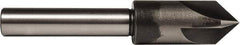 Union Butterfield - 3/4" Head Diam, 1/2" Shank Diam, 4 Flute 60° High Speed Steel Countersink - Bright Finish, 4-1/8" OAL, Single End, Straight Shank, Right Hand Cut - Eagle Tool & Supply