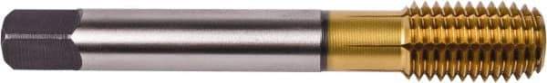 Union Butterfield - 5/8-11 UNC 2B Modified Bottoming Thread Forming Tap - Powdered Metal High Speed Steel, TiN Finish, 4.331" OAL, 1.063" Thread Length, Right Hand Thread, Series 1691AP - Eagle Tool & Supply