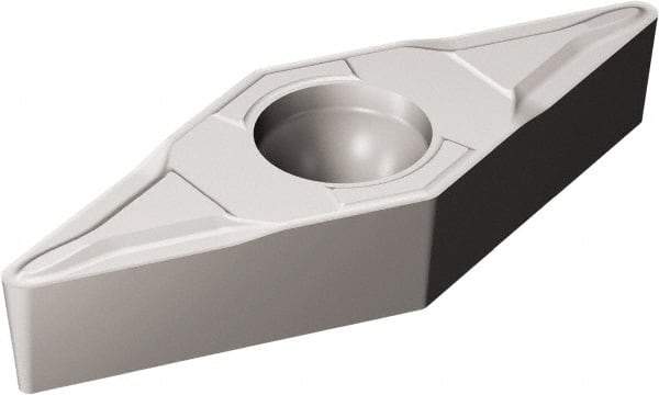 Sandvik Coromant - VBMT220 PF Grade 5015 Carbide Turning Insert - Uncoated, 35° Diamond, 1/4" Inscr Circle, 1/8" Thick, 0.2mm Corner Radius - Eagle Tool & Supply