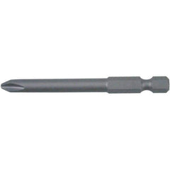 Wiha - #00 Phillips Power Bit Set - 1/4" Hex Drive, 2-3/4" OAL - Eagle Tool & Supply