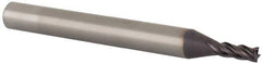 M.A. Ford - 3/32", 3/16" LOC, 1/8" Shank Diam, 1-1/2" OAL, 4 Flute, Solid Carbide Square End Mill - Single End, ALtima Finish, 35/38° Helix, Centercutting, Right Hand Cut, Right Hand Flute, Series 177 - Eagle Tool & Supply