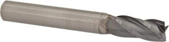 M.A. Ford - 1/4", 1/2" LOC, 1/4" Shank Diam, 2" OAL, 4 Flute, Solid Carbide Square End Mill - Single End, TiCN Finish, 30° Helix, Centercutting, Right Hand Cut, Right Hand Flute, Series 163 - Eagle Tool & Supply