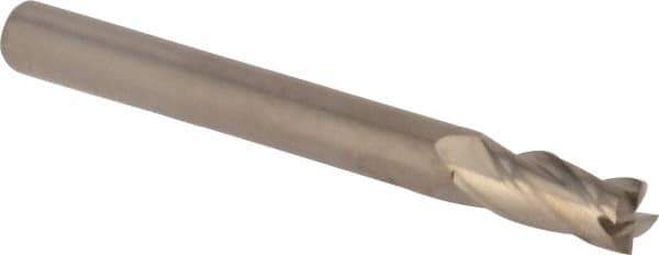 M.A. Ford - 5mm, 11mm LOC, 5mm Shank Diam, 51mm OAL, 4 Flute, Solid Carbide Square End Mill - Single End, Uncoated, 30° Helix, Centercutting, Right Hand Cut, Right Hand Flute, Series 163 - Eagle Tool & Supply