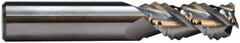 M.A. Ford - 16mm Diam, Coarse Pitch, 30mm LOC, 3 Flute Solid Carbide Roughing Square End Mill - 89mm OAL, 16mm Shank Diam, Single End, Centercutting, 45° Helix - Eagle Tool & Supply