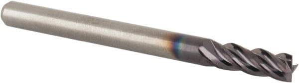 M.A. Ford - 3mm, 6mm LOC, 3mm Shank Diam, 38mm OAL, 4 Flute, Solid Carbide Square End Mill - Single End, ALtima Finish, 35/38° Helix, Centercutting, Right Hand Cut, Right Hand Flute, Series 177 - Eagle Tool & Supply