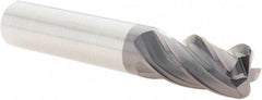 M.A. Ford - 1/2", 4 Flute, Single End, Solid Carbide, 0.09" Corner Radius End Mill - 3" OAL, 35/38° Helix, Right Hand Flute, 1" LOC, Right Hand Cut - Eagle Tool & Supply