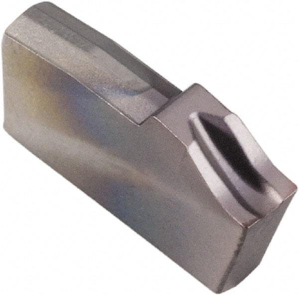 Kennametal - A23 CF KCU25 Grade, 0.118" Cutting Width, Carbide Cutoff Insert - 0° Neutral Lead Angle, 0.008" Cnr Rad, AlTiN Coated, Single End - Eagle Tool & Supply