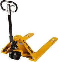 Lift-Rite - 5,000 Lb Capacity, 6-1/2" Lift Industrial Pallet Truck - 1-3/4" Min Lift Height, 48" Fork Length x 6" Fork Width, 33" Overall Width - Eagle Tool & Supply
