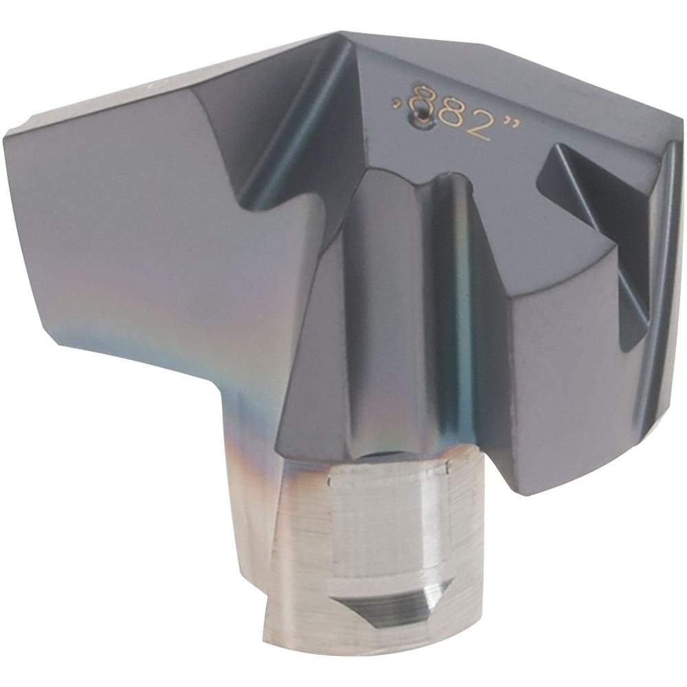 Iscar - Series ICP, 0.882" Diam Grade IC908 140° Replaceable Drill Tip - Carbide, TiAlN Finish, 22 Seat Size, Through Coolant - Eagle Tool & Supply