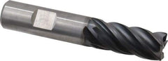 Kennametal - 5/8", 5 Flute, Solid Carbide, 0.03" Corner Radius End Mill - 3-1/2" OAL, 1-1/4" LOC - Eagle Tool & Supply