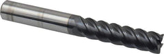 Accupro - 5/8", 5 Flute, Single End, Solid Carbide, 0.03" Corner Radius End Mill - 5" OAL, 45° Helix, Right Hand Flute, 2-1/2" LOC, Right Hand Cut - Eagle Tool & Supply