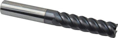 Accupro - 5/8", 5 Flute, Single End, Solid Carbide, 0.06" Corner Radius End Mill - 5" OAL, 45° Helix, Right Hand Flute, 2-1/2" LOC, Right Hand Cut - Eagle Tool & Supply