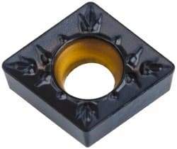 Kennametal - CCMT21.51 MP Grade KCP25 Carbide Turning Insert - TiCN/Al2O3 Finish, 80° Diamond, 1/4" Inscr Circle, 3/32" Thick, 1/64" Corner Radius - Eagle Tool & Supply