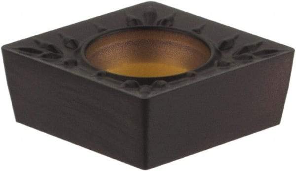 Kennametal - CCMT32.51 MP Grade KCP25 Carbide Turning Insert - TiCN/Al2O3 Finish, 80° Diamond, 3/8" Inscr Circle, 5/32" Thick, 1/64" Corner Radius - Eagle Tool & Supply