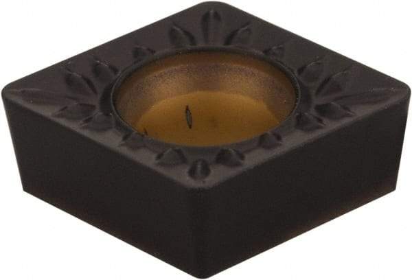 Kennametal - CCMT32.52 MP Grade KCP25 Carbide Turning Insert - TiCN/Al2O3 Finish, 80° Diamond, 3/8" Inscr Circle, 5/32" Thick, 1/32" Corner Radius - Eagle Tool & Supply
