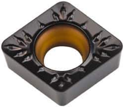Kennametal - CCMT32.53 MP Grade KCP25 Carbide Turning Insert - TiCN/Al2O3 Finish, 80° Diamond, 3/8" Inscr Circle, 5/32" Thick, 3/64" Corner Radius - Eagle Tool & Supply