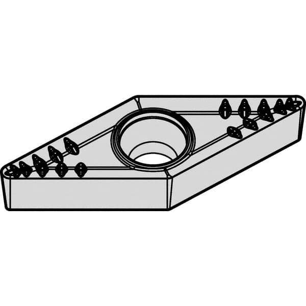 Kennametal - VBMT332 MP Grade KCP25B Carbide Turning Insert - TiCN/Al2O3/TiOCN Finish, 35° Diamond, 3/8" Inscr Circle, 3/16" Thick, 1/32" Corner Radius - Eagle Tool & Supply