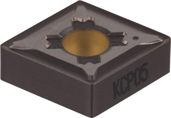 Kennametal - CNMG433 FW Grade KCP05 Carbide Turning Insert - TiCN/Al2O3 Finish, 80° Diamond, 1/2" Inscr Circle, 3/16" Thick, 3/64" Corner Radius - Eagle Tool & Supply