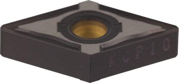 Kennametal - DNMG432 MW Grade KCP25 Carbide Turning Insert - TiCN/Al2O3 Finish, 55° Diamond, 1/2" Inscr Circle, 3/16" Thick, 1/32" Corner Radius - Eagle Tool & Supply