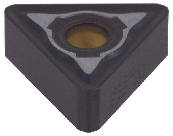 Kennametal - TNMG333 MW Grade KCP25 Carbide Turning Insert - TiCN/Al2O3 Finish, 60° Triangle, 3/8" Inscr Circle, 3/16" Thick, 3/64" Corner Radius - Eagle Tool & Supply