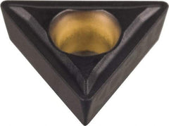 Kennametal - TPMT32.52 LF Grade KCP25 Carbide Turning Insert - TiCN/Al2O3 Finish, 60° Triangle, 3/8" Inscr Circle, 5/32" Thick, 1/32" Corner Radius - Eagle Tool & Supply