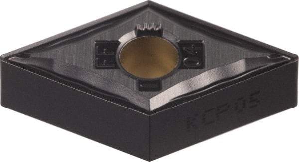 Kennametal - DNMG432 FF Grade KCP10 Carbide Turning Insert - TiCN/Al2O3 Finish, 55° Diamond, 1/2" Inscr Circle, 3/16" Thick, 1/32" Corner Radius - Eagle Tool & Supply