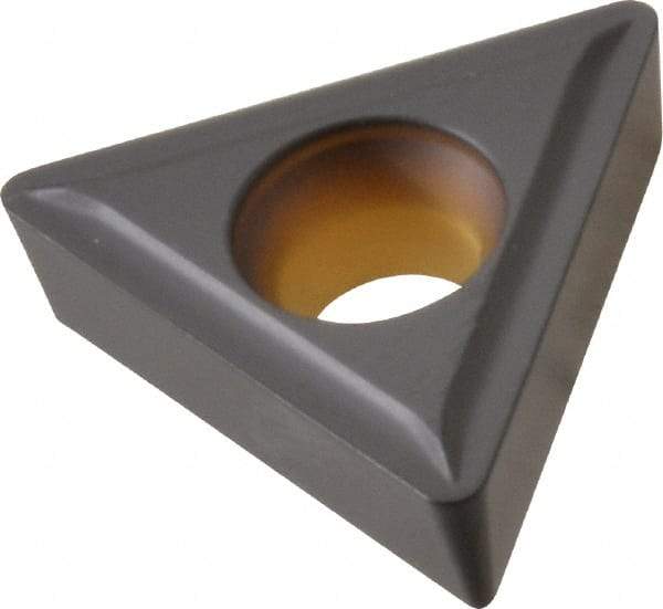 Kennametal - TCMT32.52 LF Grade KCP25 Carbide Turning Insert - TiCN/Al2O3 Finish, 60° Triangle, 3/8" Inscr Circle, 5/32" Thick, 1/32" Corner Radius - Eagle Tool & Supply