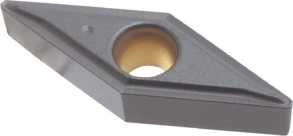 Kennametal - VBMT221 LF Grade KCP25 Carbide Turning Insert - TiCN/Al2O3 Finish, 35° Diamond, 1/4" Inscr Circle, 1/8" Thick, 1/64" Corner Radius - Eagle Tool & Supply