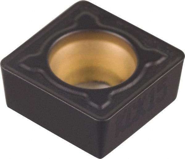 Kennametal - SCMT32.52 MF Grade KCM25 Carbide Turning Insert - TiN/TiCN/Al2O3 Finish, 90° Square, 3/8" Inscr Circle, 5/32" Thick, 1/32" Corner Radius - Eagle Tool & Supply