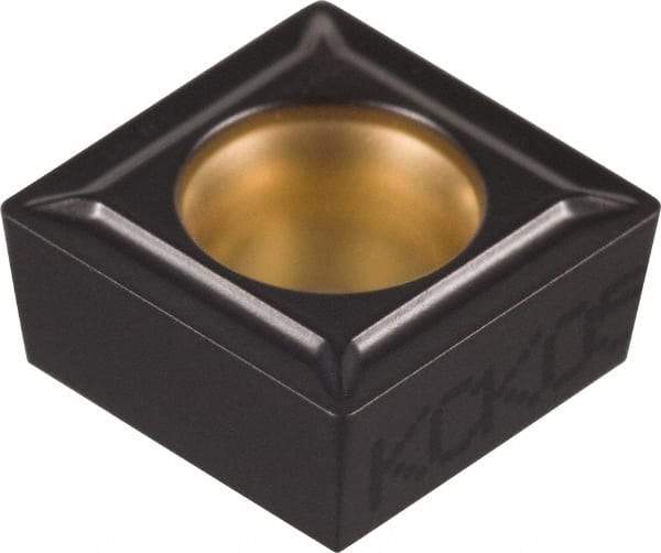 Kennametal - SCMT432 LF Grade KCK05 Carbide Turning Insert - TiCN/Al2O3 Finish, 90° Square, 1/2" Inscr Circle, 3/16" Thick, 1/32" Corner Radius - Eagle Tool & Supply