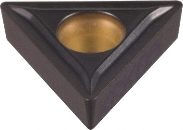 Kennametal - TCMT32.52 LF Grade KCK15 Carbide Turning Insert - TiCN/Al2O3 Finish, 60° Triangle, 3/8" Inscr Circle, 5/32" Thick, 1/32" Corner Radius - Eagle Tool & Supply