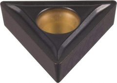 Kennametal - TCMT21.52 LF Grade KCK05 Carbide Turning Insert - TiCN/Al2O3 Finish, 60° Triangle, 1/4" Inscr Circle, 3/32" Thick, 1/32" Corner Radius - Eagle Tool & Supply