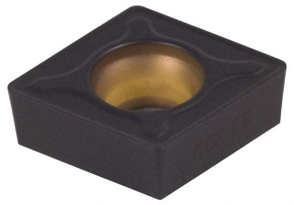 Kennametal - CCMT32.53 MF Grade KCP10 Carbide Turning Insert - TiCN/Al2O3 Finish, 80° Diamond, 3/8" Inscr Circle, 5/32" Thick, 3/64" Corner Radius - Eagle Tool & Supply