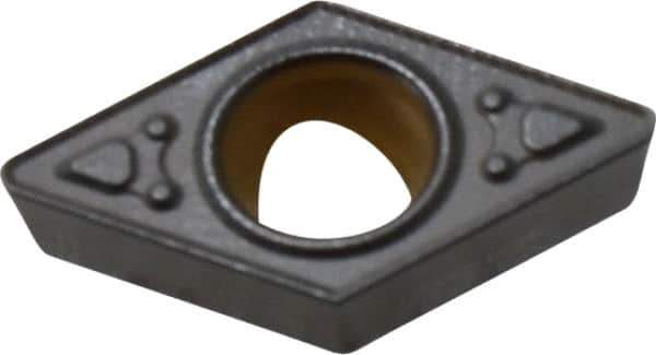 Kennametal - DPMT32.52 MF Grade KCP25 Carbide Turning Insert - TiCN/Al2O3 Finish, 55° Diamond, 3/8" Inscr Circle, 5/32" Thick, 1/32" Corner Radius - Eagle Tool & Supply