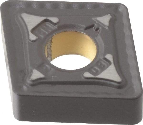 Kennametal - CNMG322 MN Grade KCP25 Carbide Turning Insert - TiCN/Al2O3 Finish, 80° Diamond, 3/8" Inscr Circle, 1/8" Thick, 1/32" Corner Radius - Eagle Tool & Supply