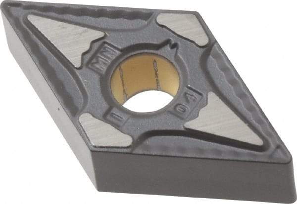 Kennametal - DNMG331 MN Grade KCP25 Carbide Turning Insert - TiCN/Al2O3 Finish, 55° Diamond, 3/8" Inscr Circle, 3/16" Thick, 1/64" Corner Radius - Eagle Tool & Supply