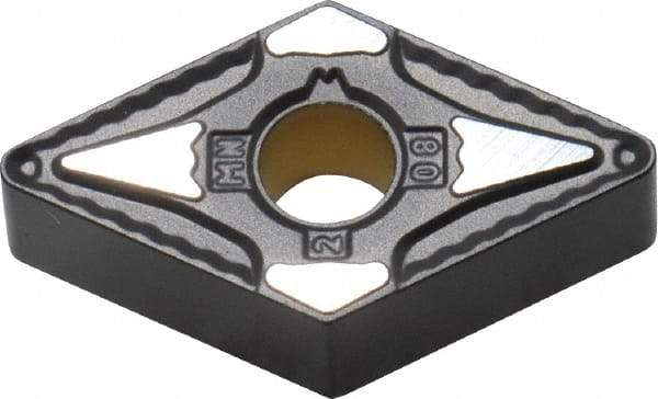 Kennametal - DNMG332 MN Grade KCP25 Carbide Turning Insert - TiCN/Al2O3 Finish, 55° Diamond, 3/8" Inscr Circle, 3/16" Thick, 1/32" Corner Radius - Eagle Tool & Supply